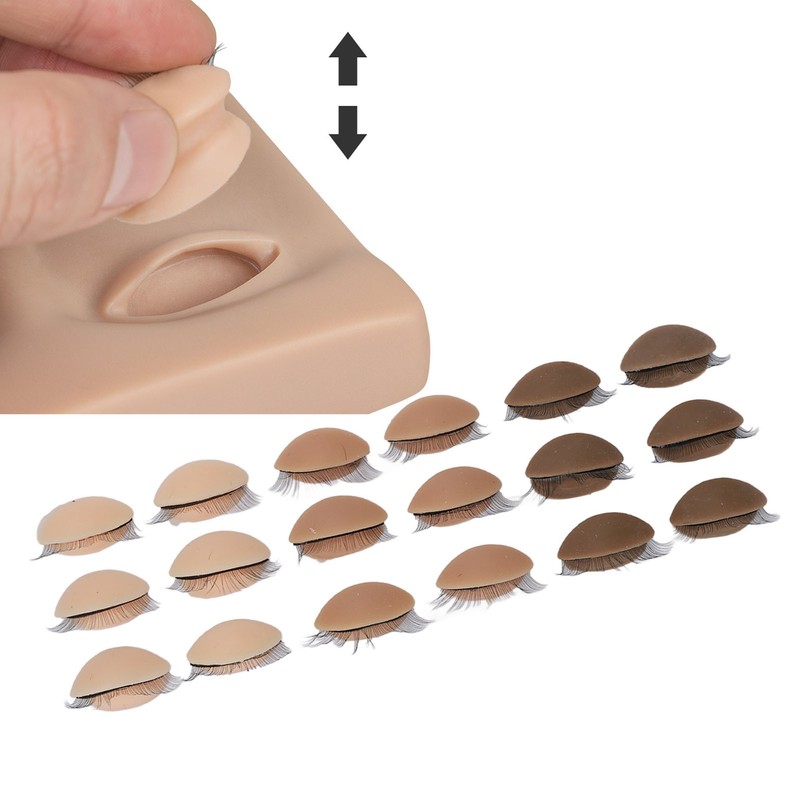 9 Pairs Replaced Eyelids Silicone Removable Eyelids with Lashes for