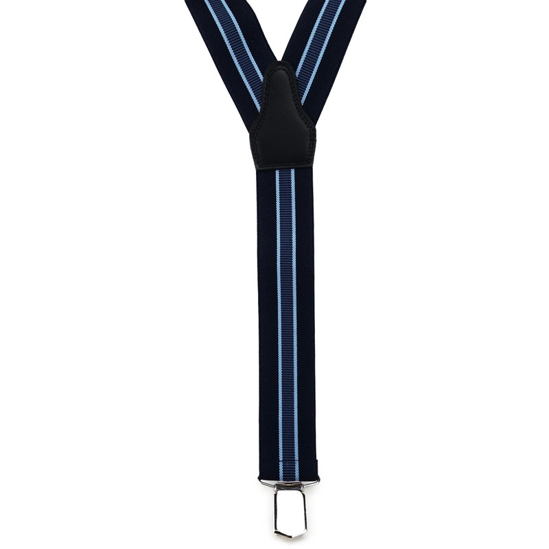 TigerTie Unisex Y-shaped braces with 3 extra strong clips, striped