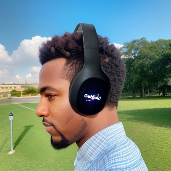 Getgold Wireless Over-Ear Headphones, Black, V5.3 with Mic for Business/Office,