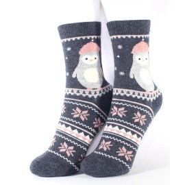 monova shop Women's/Girls Cute Snowflakes Christmas Season Animal Pattern Socks [2 Pairs]