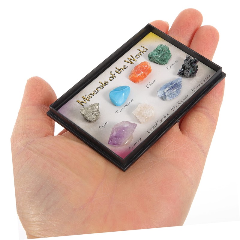 Mobestech 4sets Natural Specimen Irregular Crystals for Science Education Decor