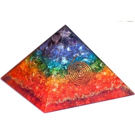 Orgone Pyramid for Positive Energy - New Inspirational Orgonite Pyramid for Success - Healing Crystal Gemstone Pyramid - Orgone Pyramid Crystal - Meditation Pyramid - Pyramid - Healing Pyramids