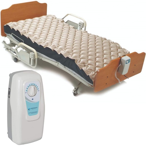 Meridian Alternating Pressure Mattress with Electric Pump - Presure Sore Mattress Pad and Bed Sore Prevention, Air Mattress for Hospital Bed