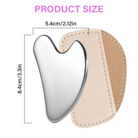 Leogony Stainless Steel Gua Sha Tool, Metal Guasha Stone for Slimmer Face, Facial Massage Tool