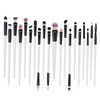 Baluue 20pcs Makeup Brush Set White Eyeliner Brush Portable Eye