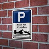 Parkplatzschild | Nur für Kunden | Abschleppwarnung | 20 cm