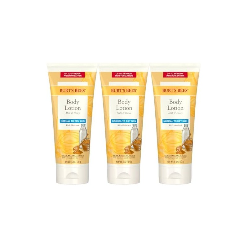 Burt's Bees Milk and Honey Body Lotion, 6 Ounces (Pack