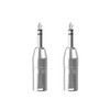 CableCreation 2pcs 1/4" TRS to XLR Adapter, Balanced 6.35mm to