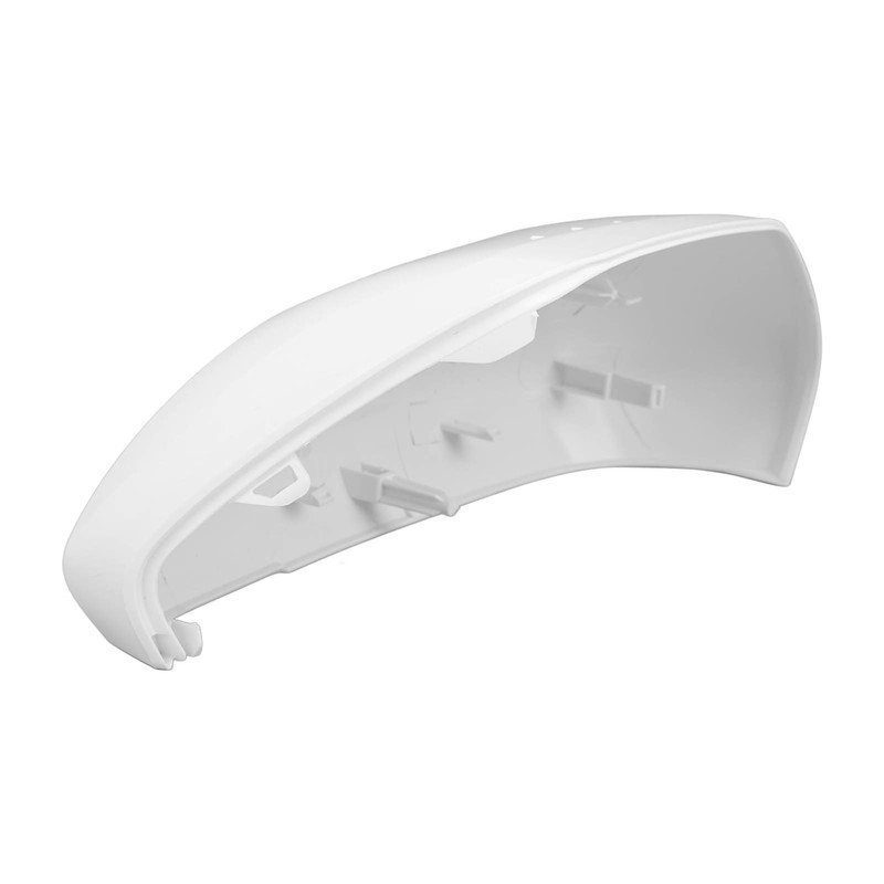 White Side Mirror Cover Unpainted Rearview Outer Door Wing Mirror