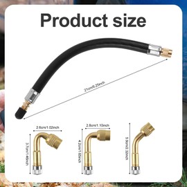 XIHIRCD 5 Pack Tire Valve Extension, 2pcs 8.25 Inch Flexible Valve Stem Extenders with 45 90 135 Degree Tire Valve Extension Adapter Fit for RV Bike Motorcycle Car Scooter