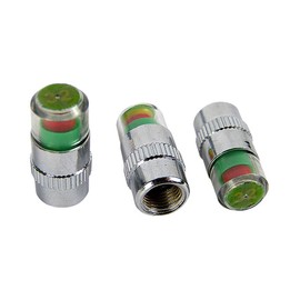 Hyfive Tyre Pressure Monitor Caps Indicators 4 Caps 32PSI 3 Colour Gauge Air Valve