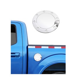 DSWSQ Fit for 2015-2020 Ford F-150 Fuel Gas Filler Tank Door Cap Cover, Gas Tank Cap Fuel Filler Door Cover Trim Exterior Accessories,Chrome