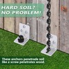 24" Ground Anchors Screw in, 4 Pack
