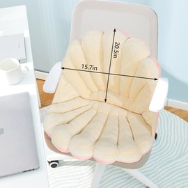 HOMBYS Shell Shaped Seat Cushion with Backrest, Cute Gaming Chair Cushion, Openable Shell Pillow, Throw Pillow & Decorative Pillow for Bed, Couch & Sofa, Ocean Theme Seashell Home Decor, (Pink)