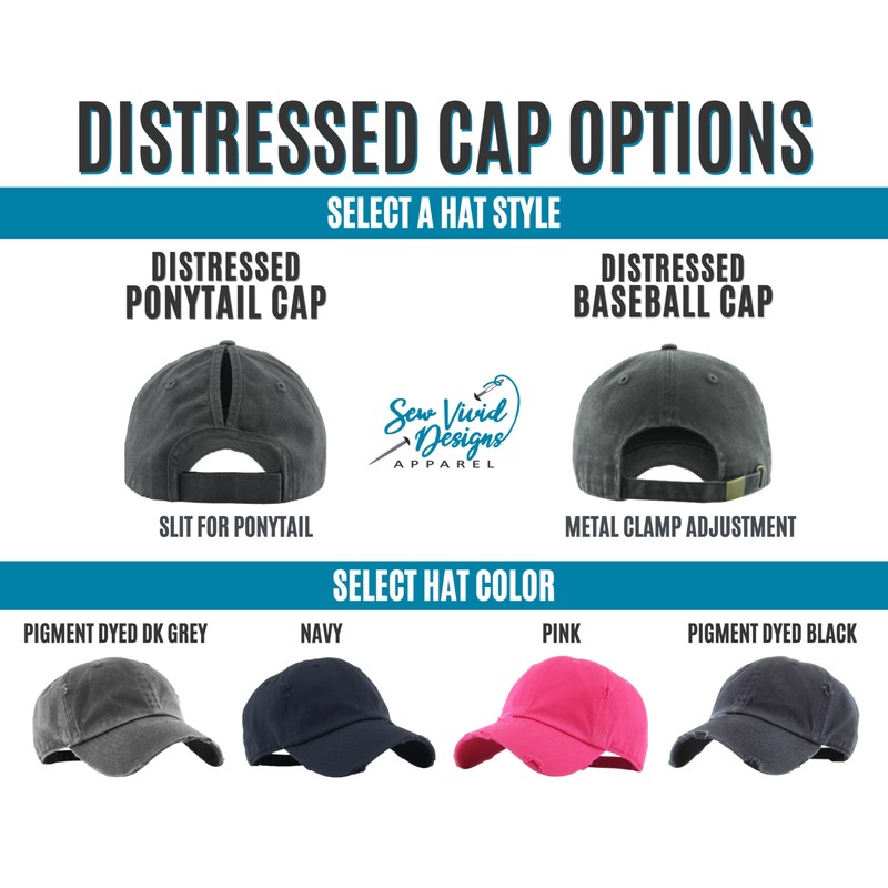 Lacrosse Sticks Hat | Distressed Baseball Cap or Ponytail Hat
