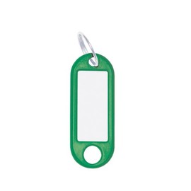 WEDO 262811804 Key Fobs for Labelling, Green, Pack of 100, with Ring