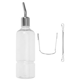 Botella de agua para perro POPETPOP para jaula – Botella de agua sin goteo, alimentador de agua para gatos, botella de agua a prueba de fugas para jaulas y casetas – Pequeño, Picture 1, Tamaño 2