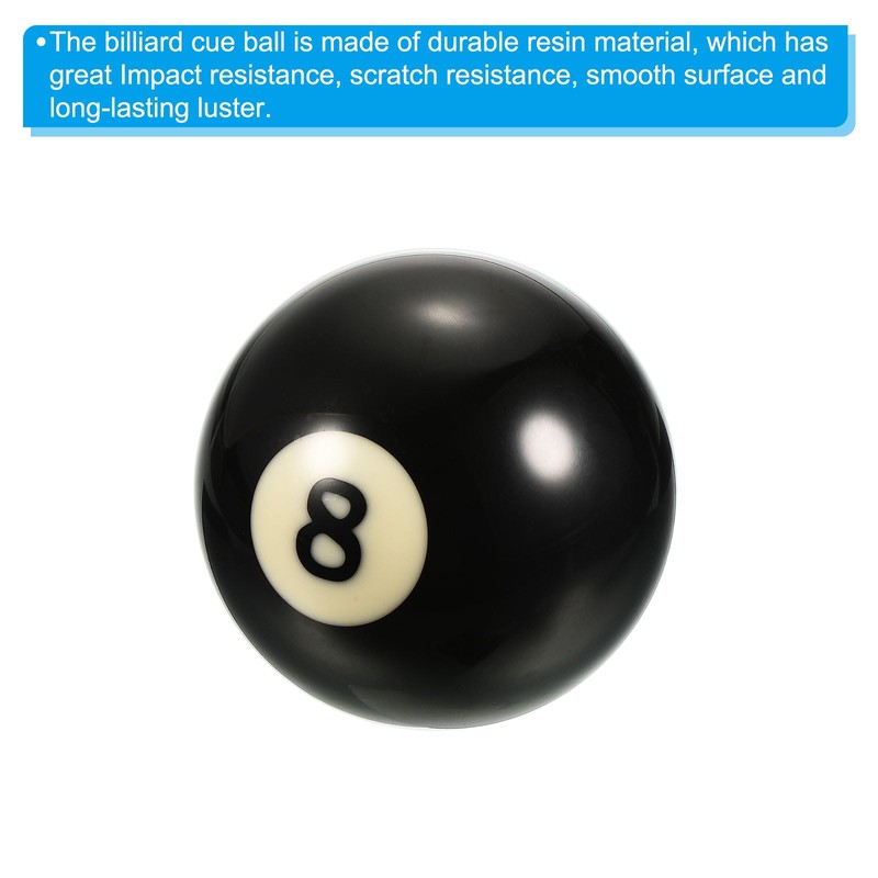 PATIKIL 2-1/4" #8 Ball Billiard Replacement Ball, 2Pcs Pool Table