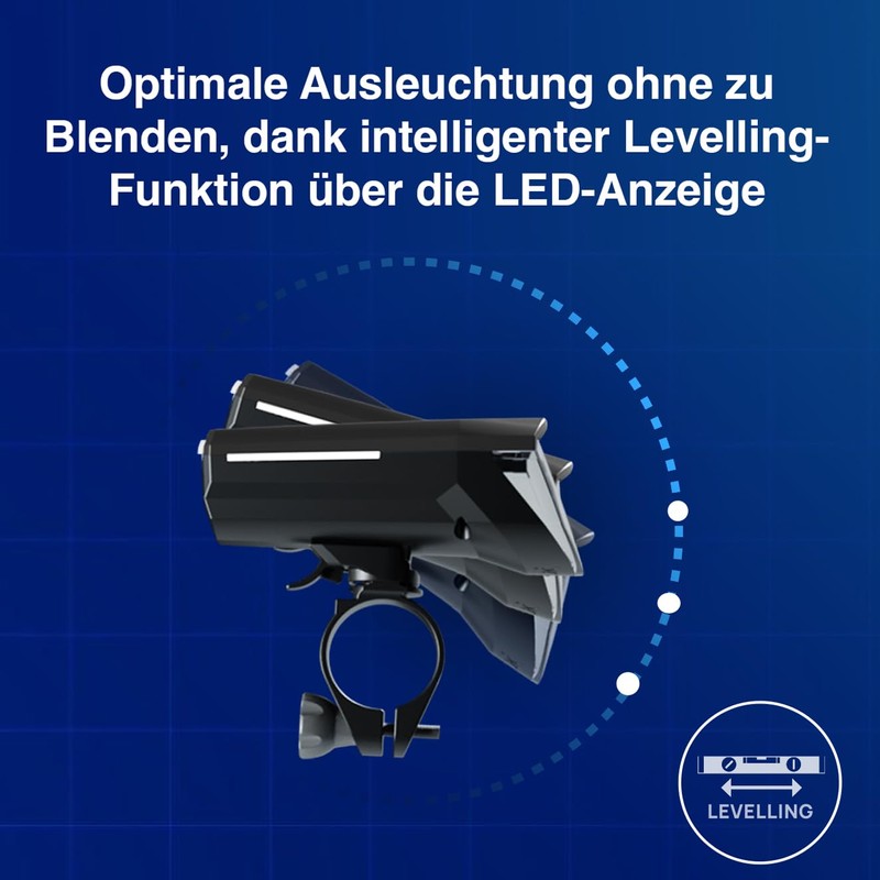 FISCHER Bicycle LED Front Light 100 Lux High Beam Sensor