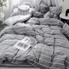 Lekesky Duvet Cover Twin, Striped Duvet Cover Queen Set 2pcs,