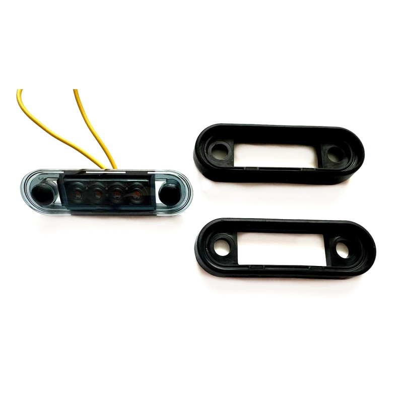 MelTruck® 2x LED Marker Light Flat and Round Rubber Base