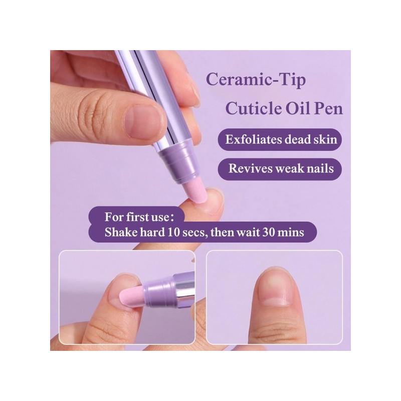 Cuckoo Store 1/2 Pack 3-in-1 Nail Cuticle Pen with Nourishing