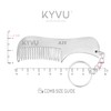 KYVU A25 Metal Moustache & Beard Comb with Keyring for
