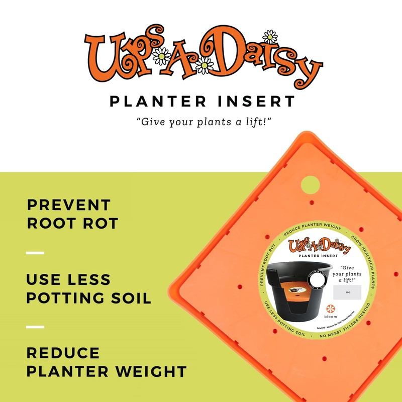 Bloem: Ups-A-Daisy Square Planter Insert - 13" x 1" -
