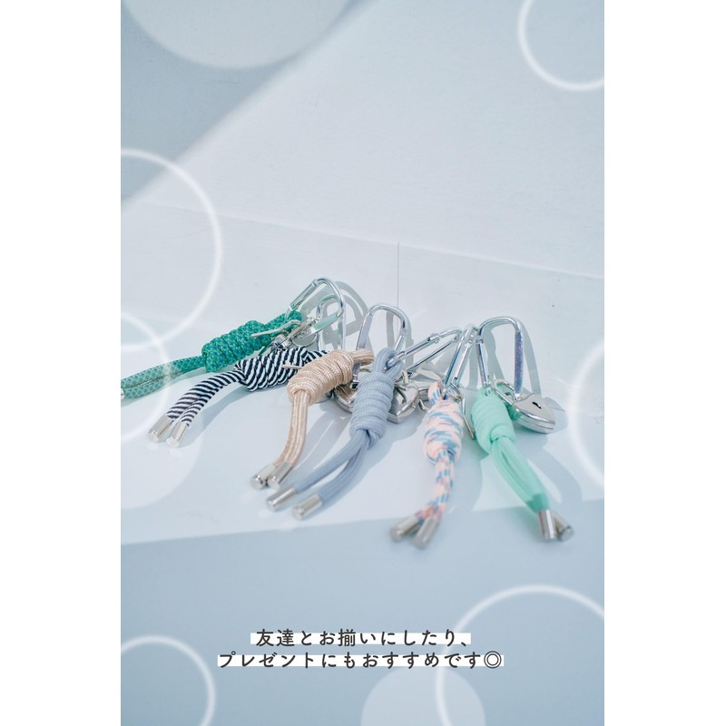 Macaroni Edge Bag Charm Heart Padlock Silver Paracord Keychain Lanyard