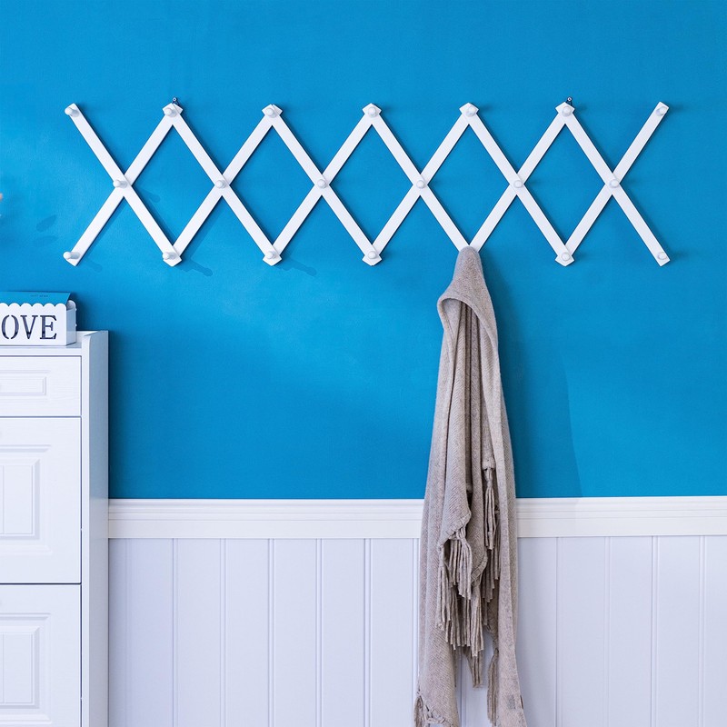 SKOLOO Hat Rack for Wall with 20 Hooks, Solid Wooden,