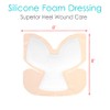 Silicone Heel Bordered Foam Dressing Waterproof Absorbent Wounds Bandages Pressure
