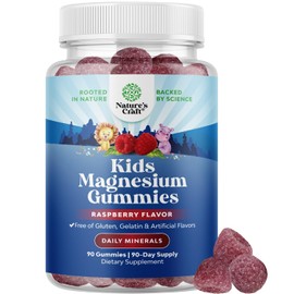 Natures Craft Relaxing Calm Magnesium Gummies for Kids - Great Tasting Kids Magnesium for Nerve Bone and Muscle Health Calm Gummies for Wellness with 85mg per Serving