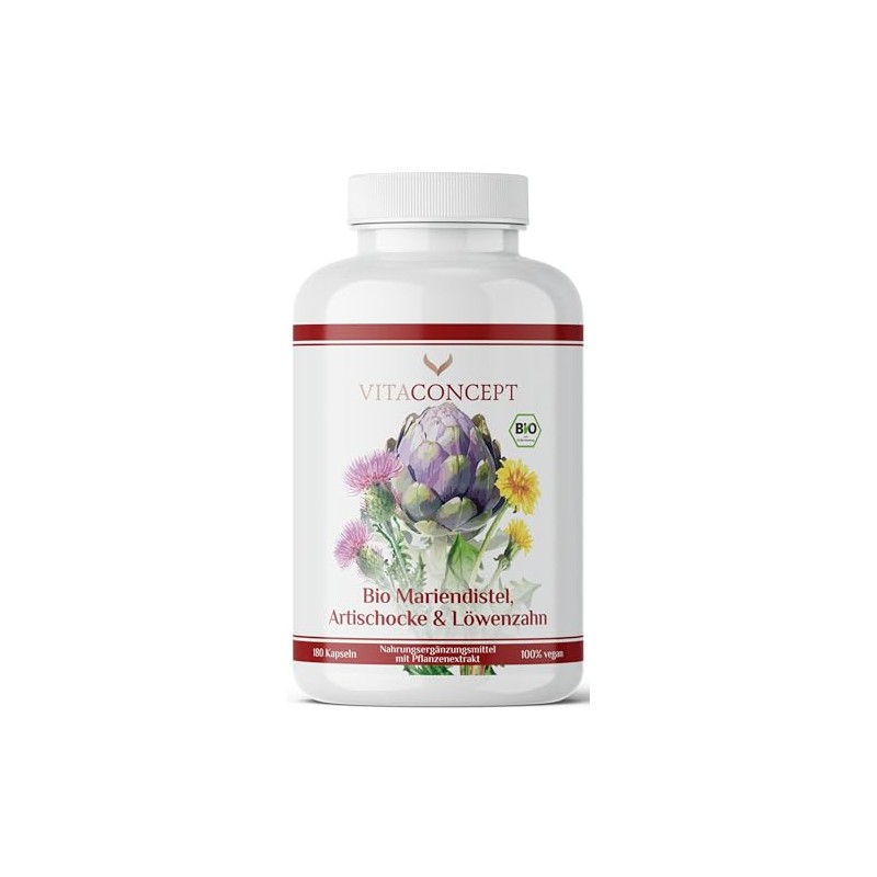 Organic Milk Thistle Artichoke Dandelion Complex I 180 High Dose