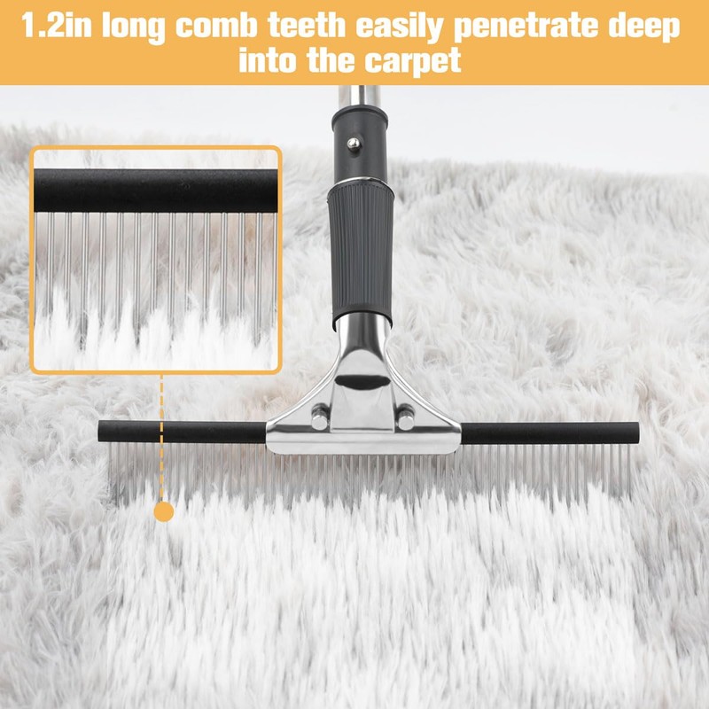 Big Carpet Rake with Long Handle, Making Carpets Fluffy Again,