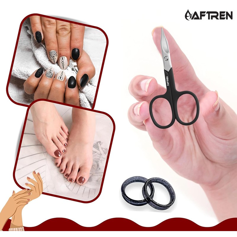 AFTREN Curved Nail Scissors Cuticle Scissors Nails Toenails Brand Quality