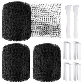 NONMON Bird Netting 5 x 100 ft Heavy Duty Garden Netting,Animal Fence Netting Protect Fruits Trees Vegetables Against Birds, Deer, Squirrels, Black - 2 Pack