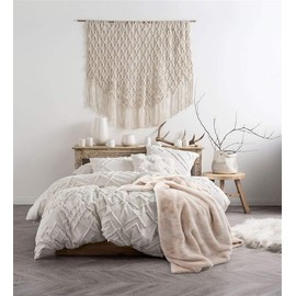 Luxury Faux Fur Oversized Throw Blanket with Plush Velvet Reverse, Fox Lynx or Gray Mink (Blush X-Long)