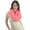 ToBeInStyle Women's Jersey Infinity Scarf - Solid Coral
