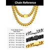 Oaldilee Mens Gold Cuban Chain Hip Hop Style Chains, 7mm