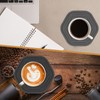 uxcell 4pcs Silicone Coasters for Drinks, Hexagon Cup Coasters Coffee