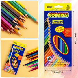 FYSL Colouring Pencils Set, 72 Pieces Children's Colouring Pencils, Set of 12 Pre-Sharpened Colouring Pencils, Wooden Pencils with 12 Colours, Colouring Pencils Children from 4+, Pencils Children