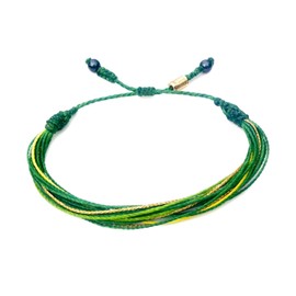 St Patricks Day Bracelet Irish Saint Paddy's Day Accessories Green Wax Cord String Bracelet for Men and Women