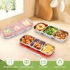 3pcs Caja para aperitivos de acero inoxidable, recipientes aperitivos de