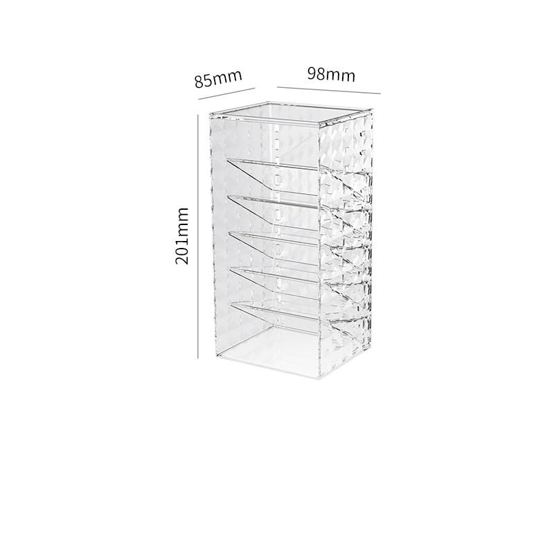 Lipstick Holder Stand Storage Box, Compartment Makeup Organizer, Clear Lipstick