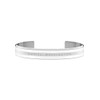 Daniel Wellington Emalie Cuff Bracelet, Satin White/Silver, Small