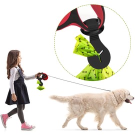 Cobee 4 Pcs Dog Poop Bag Holder, Dog Leash Waste Bag Holder Silicone Dog Poop Bag Dispenser for Dog Walking Bike Accessory Holder