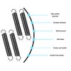 Lhbwhiz Pack of 4 tension springs, stainless steel small tension