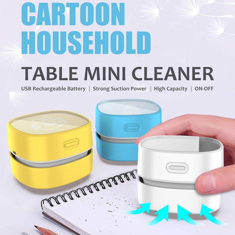 ODISTAR Desk Vacuum Cleaner with Wireless Charger, Mini Table dust