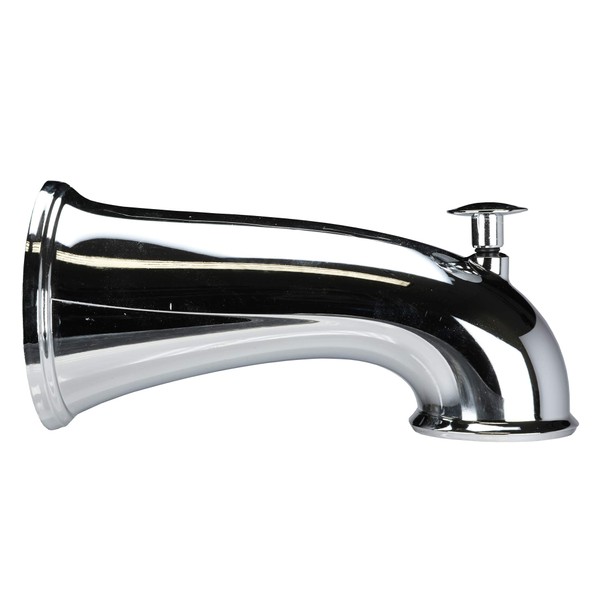 DANCO Decorative Bathtub Faucet Spout with Pull Up Diverter | 6 Inch Length | Chrome Finish (10315)