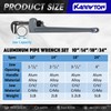 KARRYTON Aluminum Pipe Wrench Set, 10" 14" 18" 24"(4 Pack)